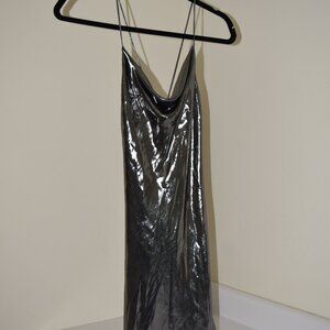 ZARA Metallic Slip Dress - Size XS